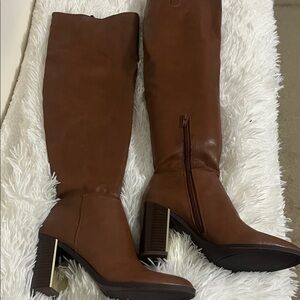 Nine West Chestnut Heeled Boots